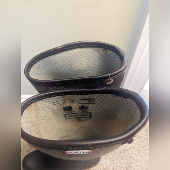 Hunter Bessy Black and Gray-ish Tall Boots - Picture 3 of 5